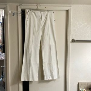 Gap, size 8 Long, White bootcut slacks